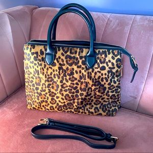 NWOT cheetah print satchel